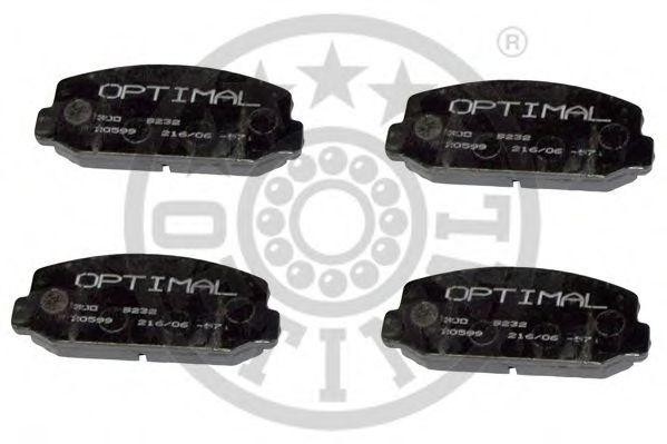 Комплект тормозных колодок, диско 9232 OPTIMAL