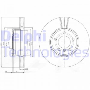 Комплект подшипника ступицы колеса BK1230 DELPHI