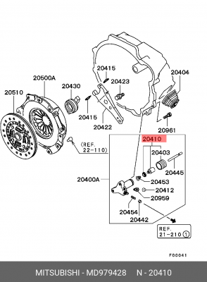 Ремкомплект, рабочий цилиндр MD979428 MITSUBISHI
