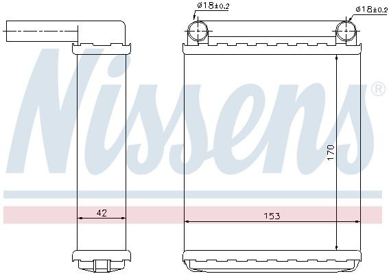 Теплообменник, отопление салона 72038 NISSENS