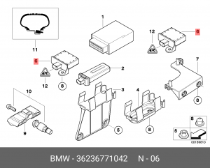 Датчик давления в шинах 36 23 6 771 042 BMW