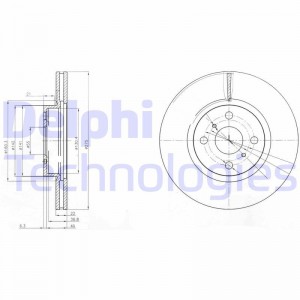 Тормозной диск BG4054 DELPHI