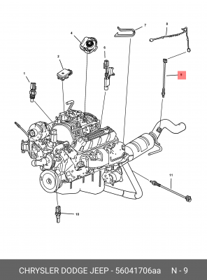 Лямбда-зонд 56041 706AA CHRYSLER