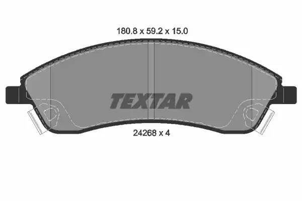 Комплект тормозных колодок, диско 2426801 TEXTAR