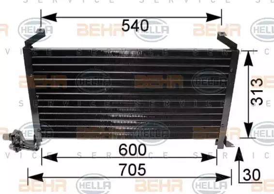 Конденсатор, кондиционер 8FC351035501 HELLA