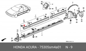 Клипса крепежная 75305SM4A01 HONDA