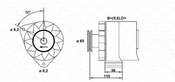 Генератор 943356098010 MAGNETI MARELLI