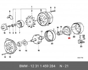 Выпрямитель, генератор 12 31 1 459 284 BMW