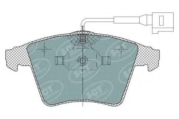 Комплект тормозных колодок, диско SP311 SCT