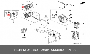 Лампа 35851SM4003 HONDA