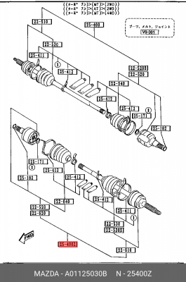ШРУС A01125030B MAZDA