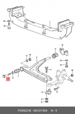 Болт N 010 190 4 PORSCHE