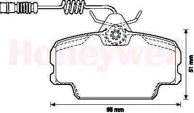 Комплект тормозных колодок, диско 571868B BENDIX JURID