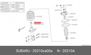 Амортизатор подвески 20310XA00A SUBARU
