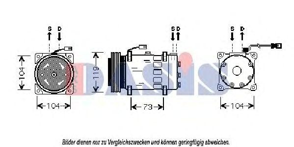 Компрессор, кондиционер 850475N AKS DASIS