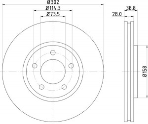 Тормозной диск MDC1554 MINTEX