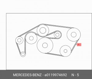 Ремень приводной A0119974692 MERCEDES BENZ
