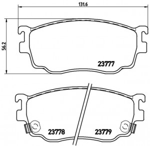 Комплект тормозных колодок, диско P49026 BREMBO