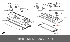 Прокладка, выпускной трубопровод 12342PT2000 HONDA