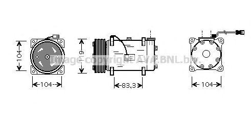 Компрессор, кондиционер PEK225 AVA