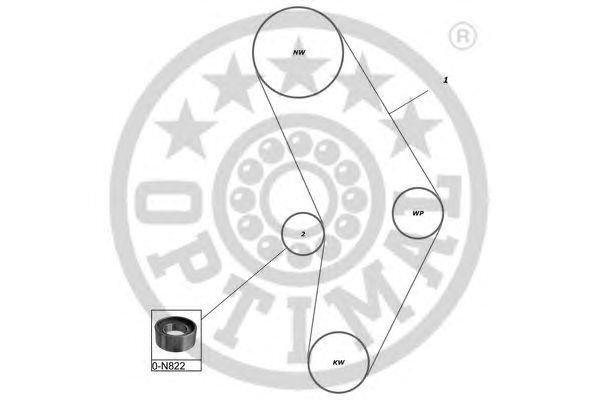 Комплект ремня ГРМ SK-1418 OPTIMAL