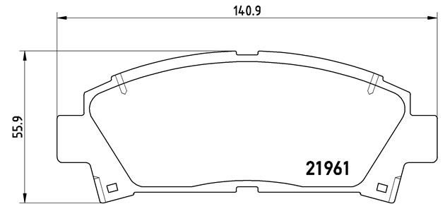 Комплект тормозных колодок, диско P83028 BREMBO