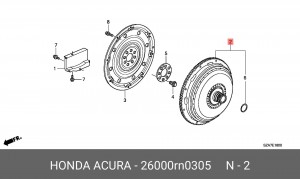 Гидротрансформатор АКПП 26000RN0305 HONDA