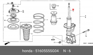 Амортизатор 51605S5SG04 HONDA