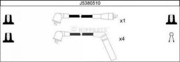 Ккомплект проводов зажигания J5380510 H B JAKOPARTS NIPPARTS