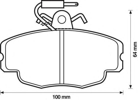 Комплект тормозных колодок, диско 571405B BENDIX JURID