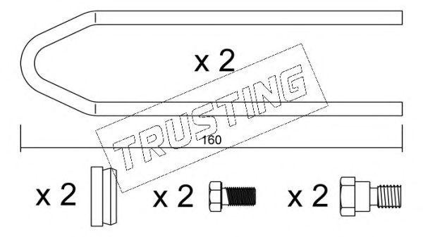 Комплектующие, колодки дискового тормоза KIT014 TRUSTING