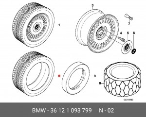 Шина 36 12 1 093 799 BMW