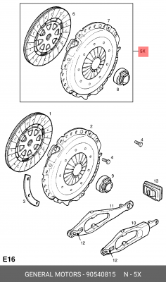 Комплект сцепления 90540815 GENERAL MOTORS