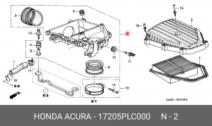 Корпус воздушного фильтра 17205PLC000 HONDA