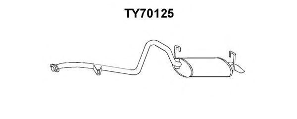 Глушитель выхлопных газов конечный TY70125 VENEPORTE