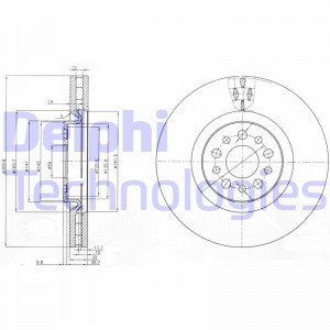 Тормозной диск BG3898 DELPHI