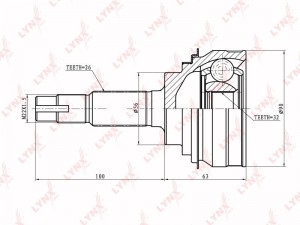 ШРУС CO-7538 LYNXAUTO