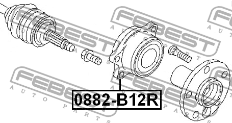 Ступица колеса 0882-B12R FEBEST