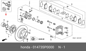 Ремкомплект, тормозной суппорт 01473-SP0-000 HONDA