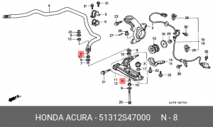 Втулка стойки стабилизатора 51312S47000 HONDA