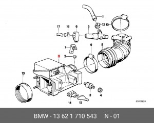 Датчик потока воздуха 13 62 1 710 543 BMW