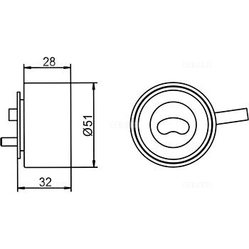 Ролик GT90620 GMB