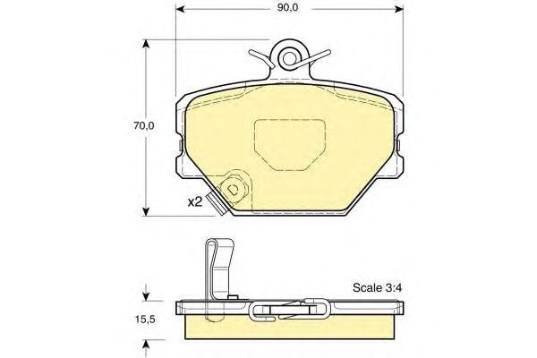 Комплект тормозных колодок, диско 6113654 GIRLING