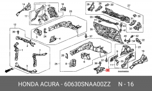 Полка под аккумулятор 60630SNAA00ZZ HONDA