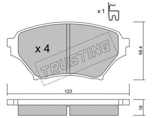 Комплект тормозных колодок 623.0 TRUSTING