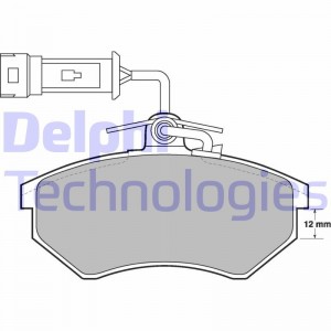 Комплект тормозных колодок, диско LP901 DELPHI