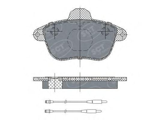 Комплект тормозных колодок, диско SP295 SCT