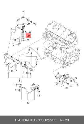 Форсунка 3380027900 HYUNDAI KIA
