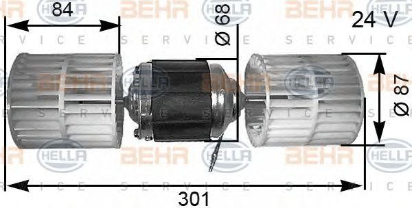 Электродвигатель, вентиляция салона 8EW351034031 HELLA