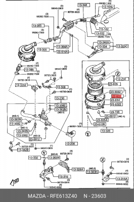 Воздушный фильтр RFE613Z40 MAZDA